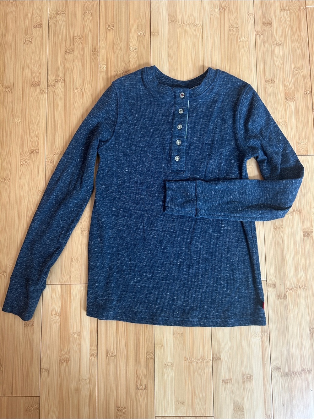 Levi’s Long-Sleeve Henley Top - Heathered Navy
